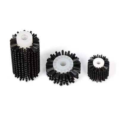 Customizable Stiff Nylon Brush Roller For Cleaning Stickers On Plastic Tubes