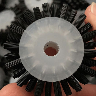 Customizable Stiff Nylon Brush Roller For Cleaning Stickers On Plastic Tubes